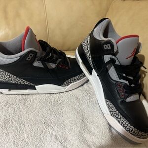 Og’s Jordan 3 Black and Gray Concrete Athletic Shoes